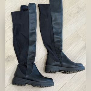 Black boots women’s size 8 long boots winter